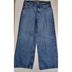 American Eagle Outfitters Women's Blue Wide Leg Jeans